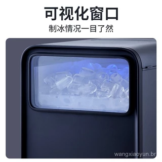 [Prático e bom] Máquina de gelo redonda automática máquina de fazer cubos de gelo pequena máquina comercial 12KG bar mini dormitório doméstico