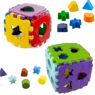 Cubo Didático De Encaixe Monta Desmonta Brinquedo Para Bebes