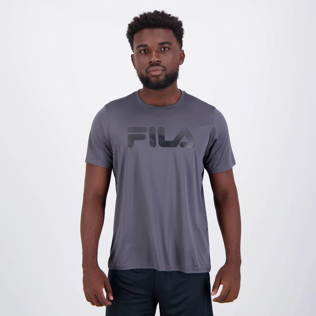 Camiseta Fila Basic Sports Polygin Cinza