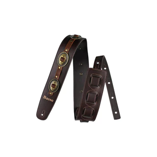 Correia Alça Country Marrom Basso Guitarra Baixo Violão