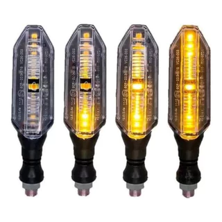 Kit4 Pisca Seta Led Universal Sequencial Twister Cb Fan Bros