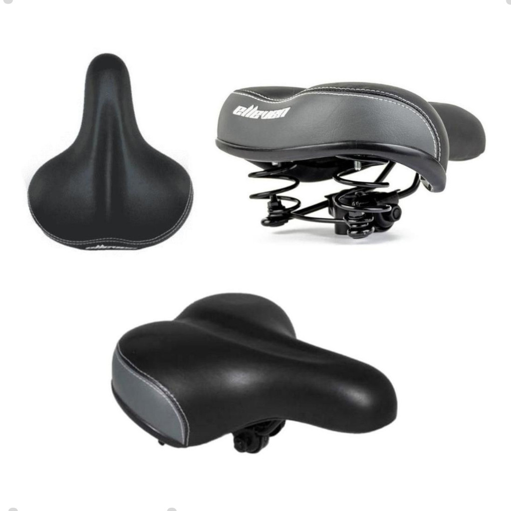 Banco De Bicicleta Selim Mtb Largo 2 Molas Preto Super Confortavel Bike ...