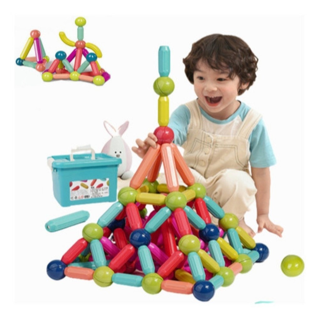 25-103 Peças Blocos de Montar Magnéticos Bastões Brinquedo Infantil crianca/presente para menina e manino