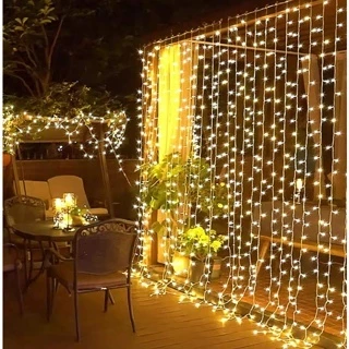 LED Cortina 4x3 led pisca pisca luz cortina romântica para casamento de natal ar livre Cortina Led Luzes Pisca Cascata