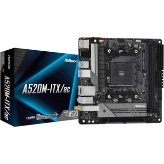 ASRock A520M-ITX/AC Suporta AMD AM4 Ryen 3ª Geração™/Futuro AMD Ryz™Processadores Mini ITX