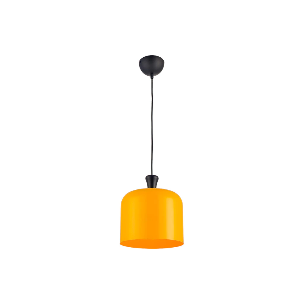 Luminaria Pendente de Teto Bell Amarelo 28cm LED 4w Branco Quente 2400K E27 Avant