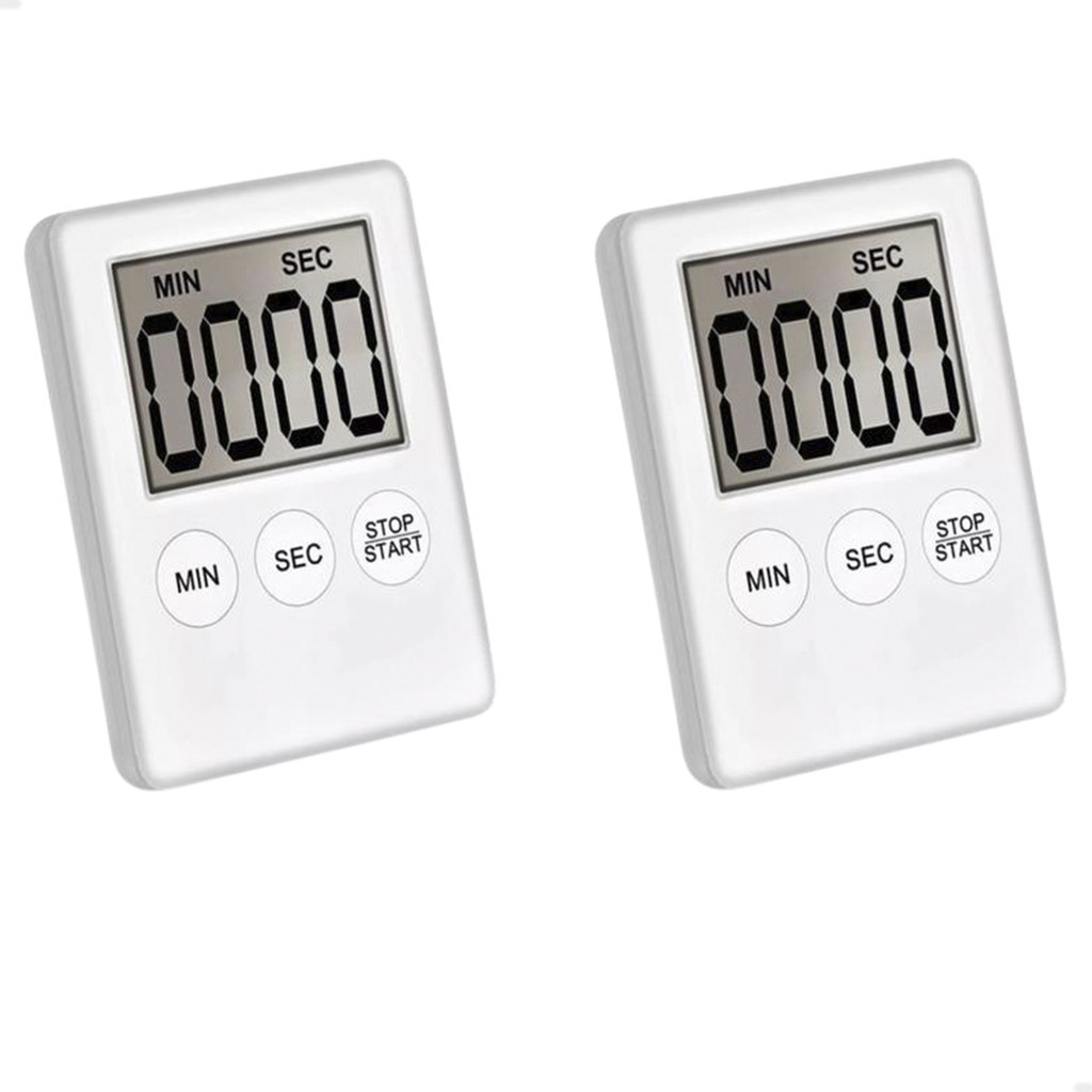 Kit 2 Cronômetro Digital Timer Magnético Alarme Bip Cozinha Academia ...