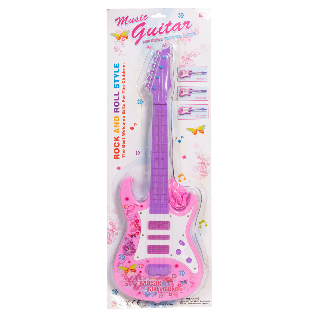 Guitarra Infantil Eléctrica Sin Cuerdas – Instrumento Musical Educativo Plegable Con 7 Acordes, Correa Y Cargador – Para Niños Principiantes