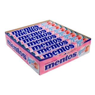Drops Mentos Morango Yogurt Embalagem com 16 Unidades em Oferta na Shopee