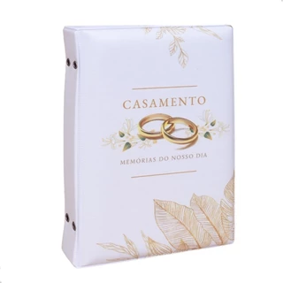 Álbum Fotográfico 15x21 100 Fotos CASAMENTO BRANCO Alianças Bodas Enlace Adulto em Oferta na Shopee