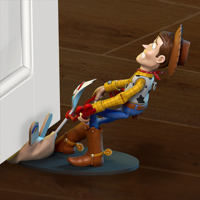 Suporte Trava Porta DECORATIVO TOY STORY WOOD Aparador Peso Trava Porta Cunha Calço Divertido