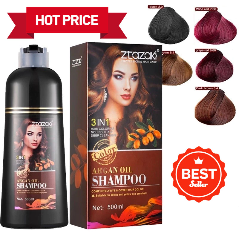 Unisex Mokeru 500ml 5 Minutos Tintura de Cabelo Rápida Shampoo Permanente Orgânico Natural Tintura de Cabelo Um Preto