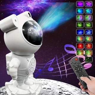 Projetor De Luz Noturna Com Caixa de Som Bluetooth e Galaxy Star Galaxia Nebulosa Astronauta Luz