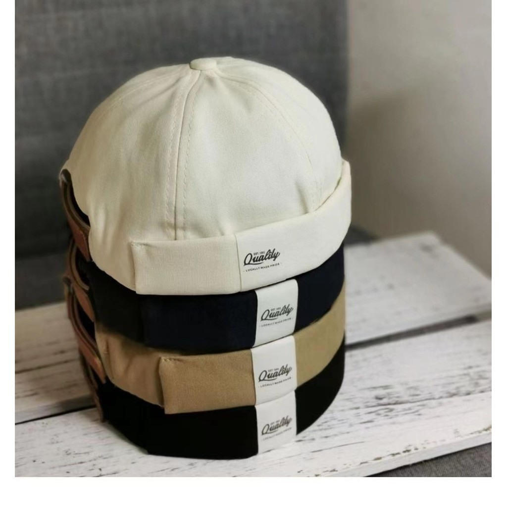 Chapéu Skullcap Retro Marinheiro Boné Fashion beanie Docker Para Homens Brimless