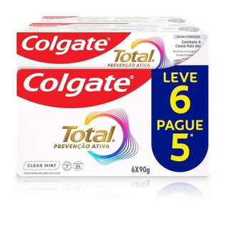 Creme Dental Colgate Total 12 Clean Mint 6un