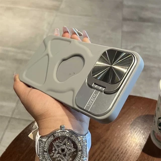 Luxo Irregular 3D Curvo Suporte De Câmera Caixa De IPhone 15 14 13 12 11 Pro Max Magnético De Pele Amigável Capa Traseira Macia