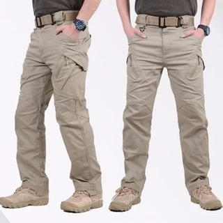 Calças De Carga De Alta Qualidade Novos Homens Táticas À Prova D'água Do Exército Usuários Fora De Esportes Long Hiking Camo Wsf1