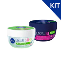 KIT NIVEA Gel Hidratante Facial 100g + Creme Facial Noturno 100g