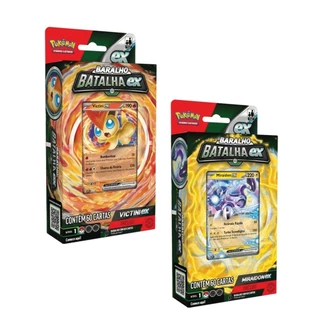 Pokemon 2x Decks Batalha Ex Victini e Miraidon Copag - 34312