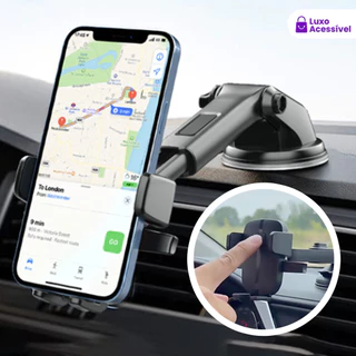 Base de Rotação Ajuste 360 Resistente Automática Trava Veicular Carro GPS Celular de Magnético Suporte