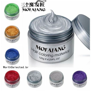 Creme de laca de cera Mofajang/Coloração temporária/Faça você mesmo/7 cores Mofajang 9 cores [WorthSelected]