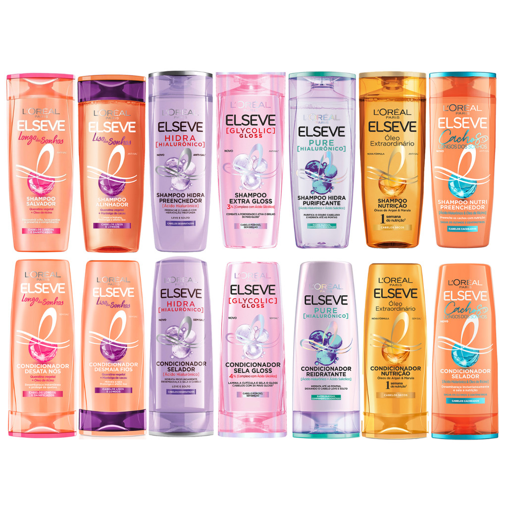 Kit Elseve Shampoo 200ml + Condicionador 200ml | Shopee Brasil