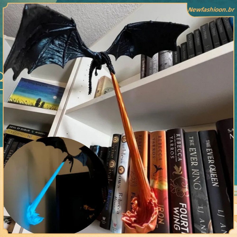 Charizard Book Nook Wall Mount Fire Canto Do Livro Dragão Ou Disco Estilo Respirando Estátua Ornamento