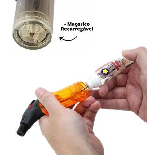 Imagem do produto Maçarico Mini Portátil Recarregável Com Trava lb cozinha TOP 1