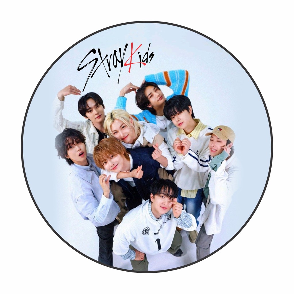 Painel Festa Stray Kids K-POP Redondo Tecido Sublimado 1,50x1,50 ...