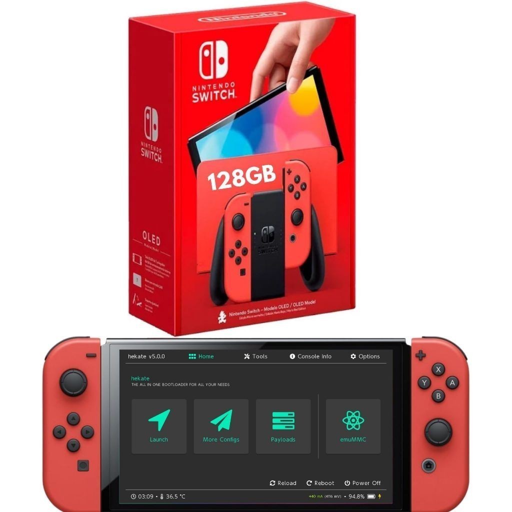 Nintendo Switch Oled Red Desbloqueado Novo 1 Ano Garantia | Shopee