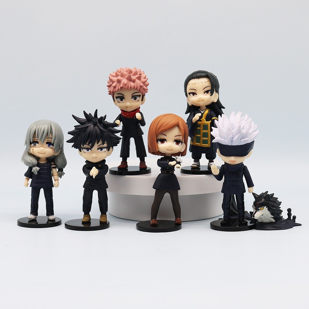 Action figure Jujutsu Kaisen sukuna geto itadori satoru gojo yuta nanami megumi nobara kenjaku mahito cão divino bonecos colecionaveis