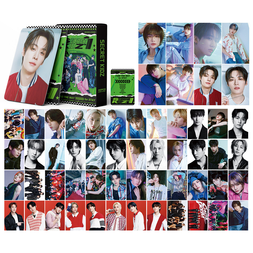 55pcs STRAY KIDS SKZ HOP Lomo Cartões ATE Perder My Breath Magic