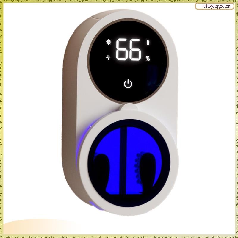 [Elqn] Suporte E Limpador De Escova De Dentes Montado Na Parede Limpeza De Luz Inteligente Secagem De Ventilador Capa Rotativa Automática Caso