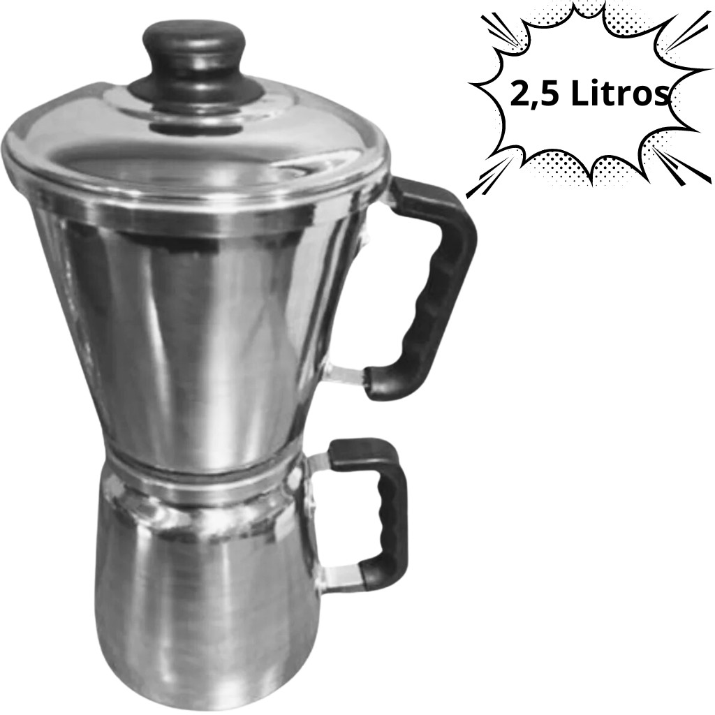 Cafeteira Italiana Gigante 2,5 Litros Extra Forte Alumínio P