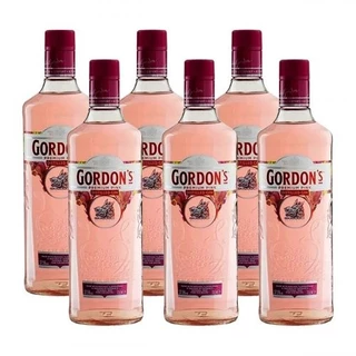 Gin Gordons Pink Garrafa 700ml Caixa com 6 unidades