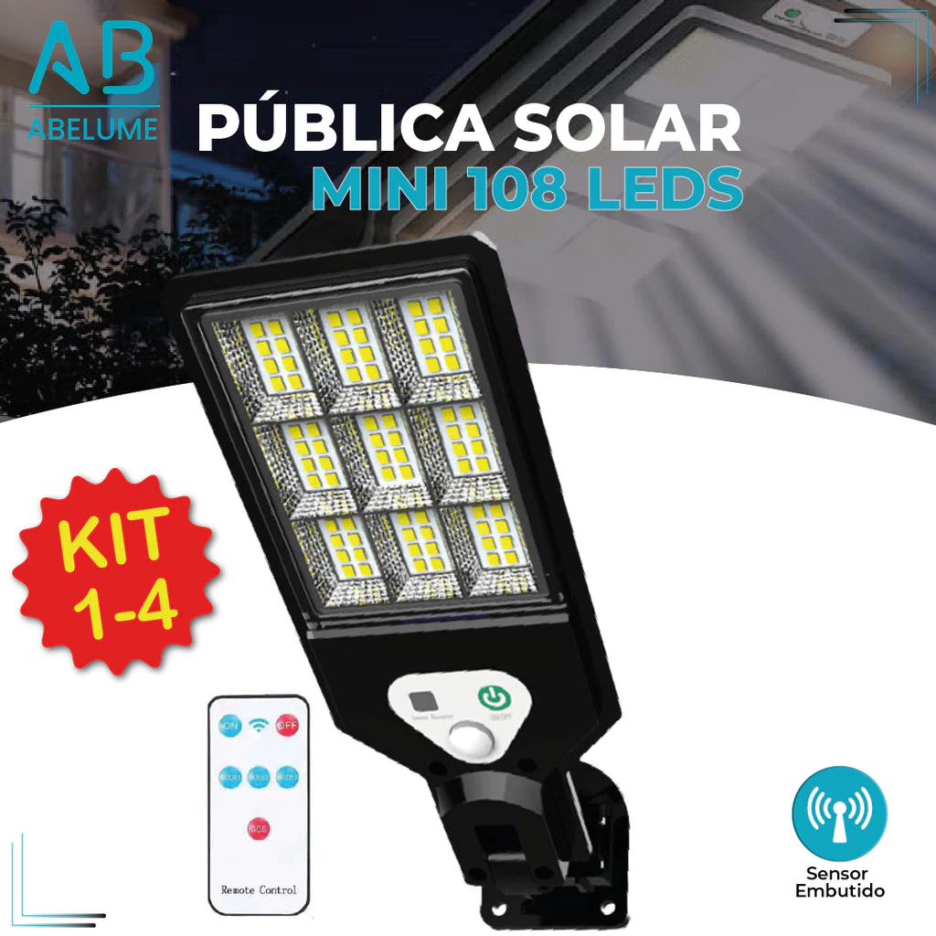 Luminária Externa Solar de Led