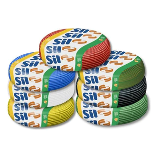 Fio Cabo Flexível Antichama 4mm 100 Metros 750v Cores Sil