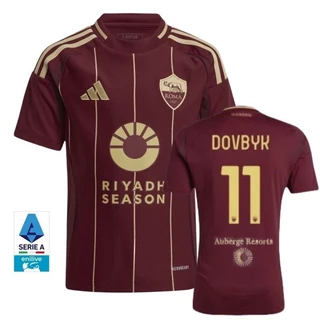 Fãs Edição 24/25 A.S. Roma Home Futebol Jersey e T-Shirt S-4XL, você pode adicionar seu nome e número
