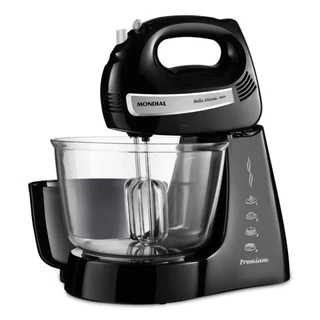 Batedeira Mondial Bella Massa 4 Velocidades + Turbo 500W Preto/Inox 127V - B-23 NP em Oferta na Shopee