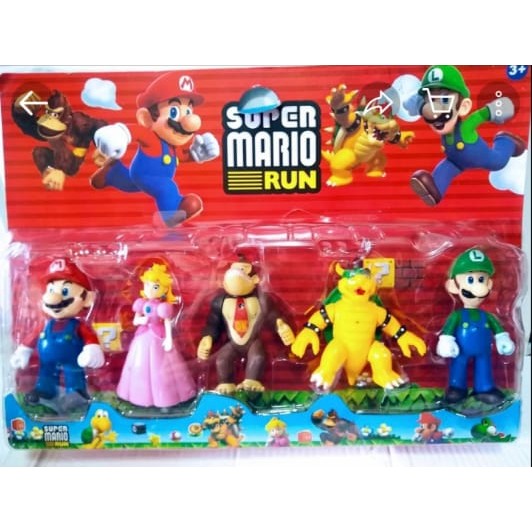 Brinquedo Kit com 5 Bonecos Mario e Luigi e Sua Turma em Oferta na Shopee