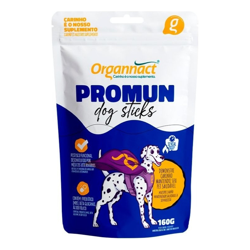 Suplemento Promun Dog Sticks Organnact 160g | Shopee Brasil