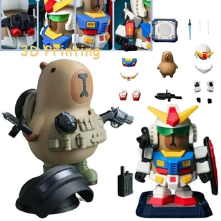 Figura De Ação De Capivara Impressa Em 3D Criativa Gundam Brinquedo Modelo Adsorvível
