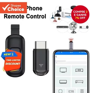 Tipo-C Micro USB Inteligente Infravermelho Universal Remoto Para TV Box Celular Ar Condicionado