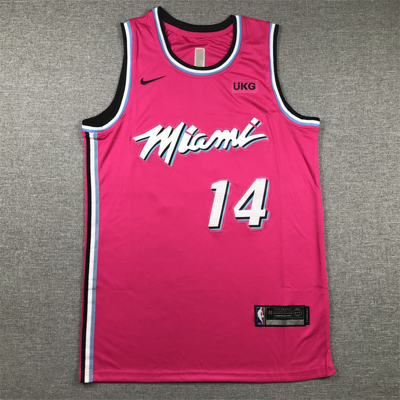 Miami Heat 14 Tyler Herro Jersey Strawball Jersey N-BA Jersey Baju ...