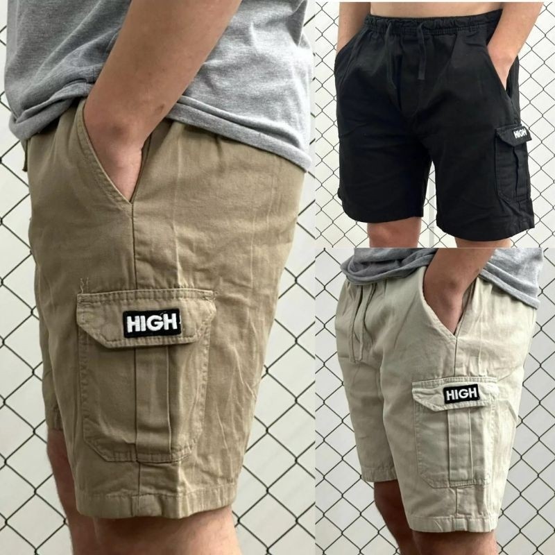 Short Bermuda Cargo Masculino Skatista Premium Com Bolso Lateral ...