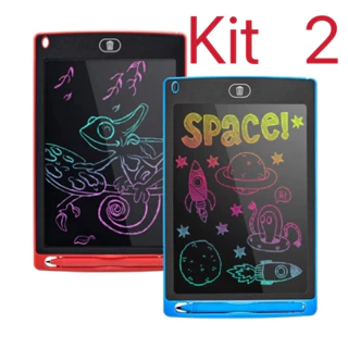 Kit 2 tela LCD infantil escrevendo e desenhando tablet de 8,5 polegadas em Oferta na Shopee