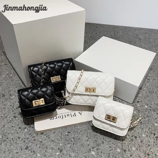 Rhombus Solid Color Chain Saco Quadrado Pequeno Saco Quadrado 2024 Novo Estilo Saco de Ombro Moda Moda Simples Saco Feminino de Corpo Cruzado