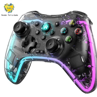 New Transparent Adjustable RGB Glare Lights bluetooth Gamepad Controller For Switch PC Android V3 IOS Wireless Elite Handle
