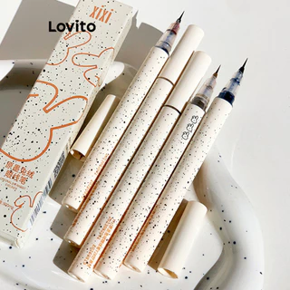 Lovito Caneta delineadora líquida de cor lisa fofa à prova de água não mancha as sobrancelhas para mulheres LFA41446