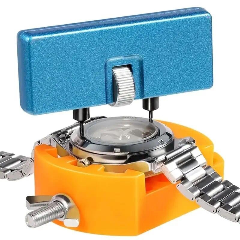 Abridor De Caixa De Relógios Com Chave De Fenda Ajustável Para Substituição De Baterias E Reparo Tampa Aberta